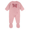 Barboteuse avec noeud en velours PALE ROSE