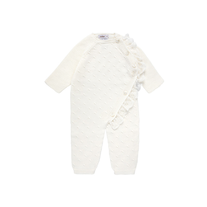 Tutina in rilievo con pizzo LATTE