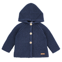 Merino wool blend hooded...