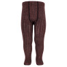 Collants côtelées en fil brillant GRIS FONCE