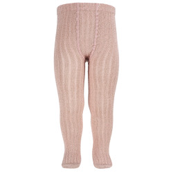 Bright rib tights OLD ROSE