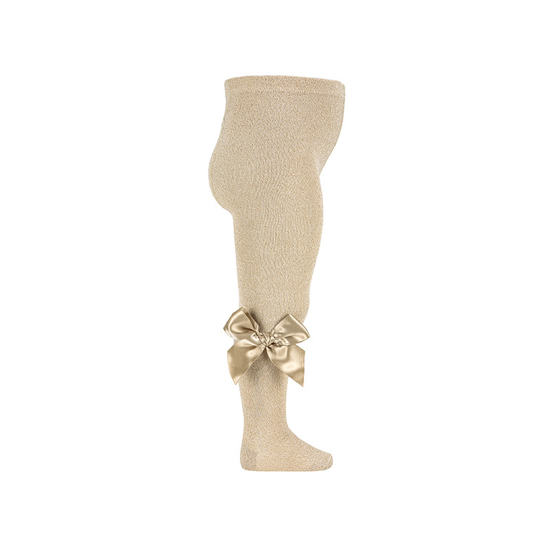 Leotards fil brillant amb llaç gran de satí BEIGE