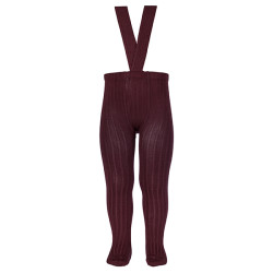 Rib tights with elastic...