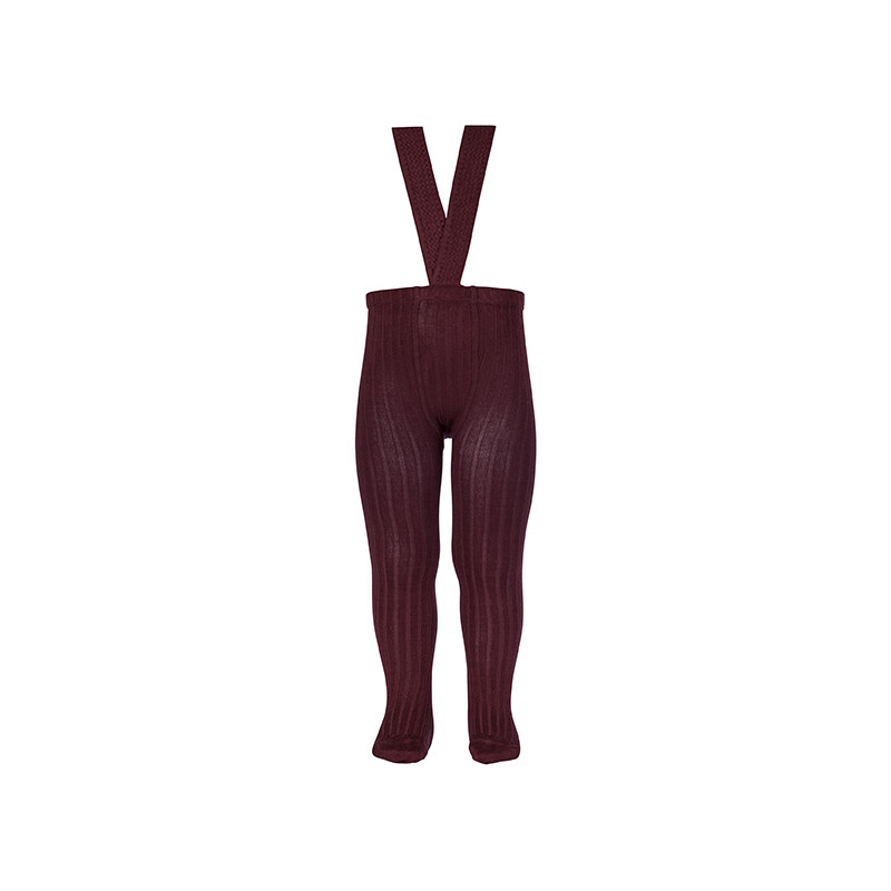 Rib tights with elastic suspenders SYRAH