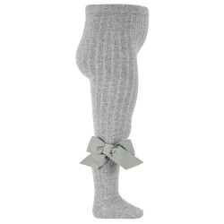 Collants côtelés avec noeud...