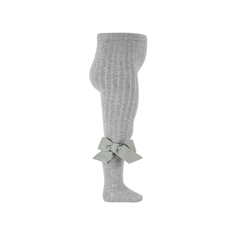 Leotards canalé amb llaç de micropana ALUMINI