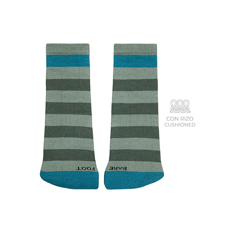 Calze barefoot rigate con punta in spugna LICHENE