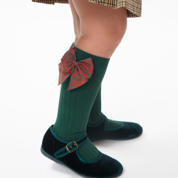 Meias altas com Xadrez natal