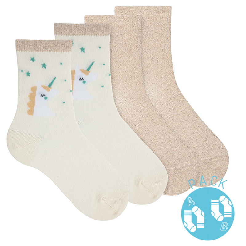 Pack: 1 par unicornio + 1 par hilo brillante CAVA