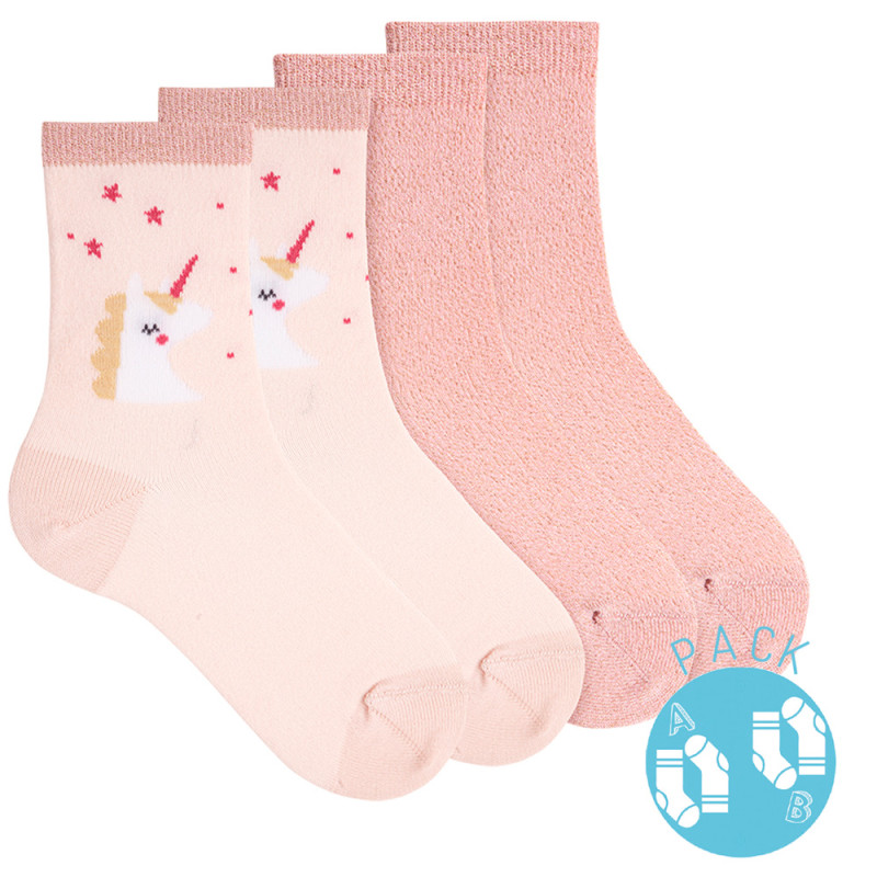 Pack: 1 par unicornio + 1 par hilo brillante NUDE