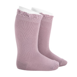 Chaussettes hautes unies...