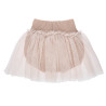 Garter stitch textured culotte with tulle skirt