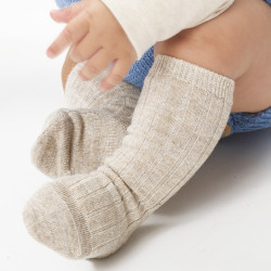 Merino wool-blend rib knee...