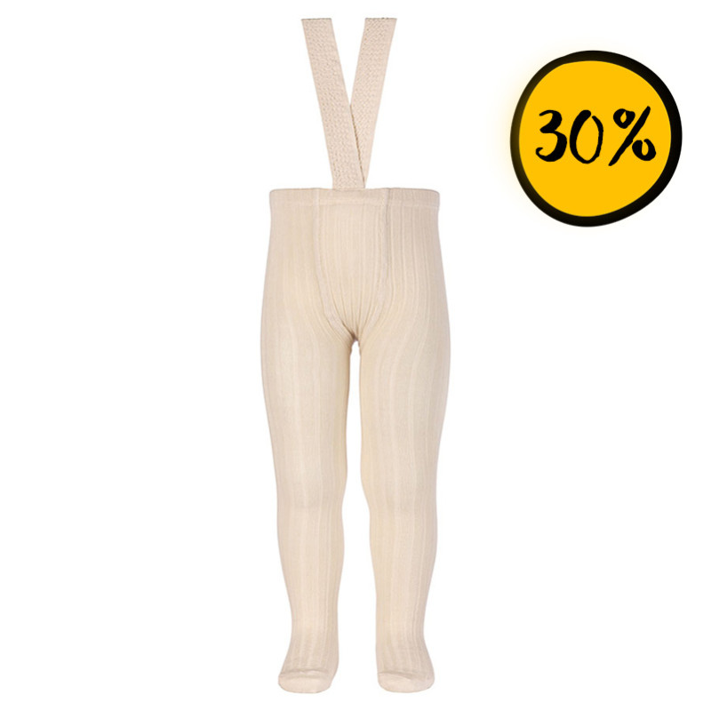 Collants côtelés avec bretelles élastiques LIN