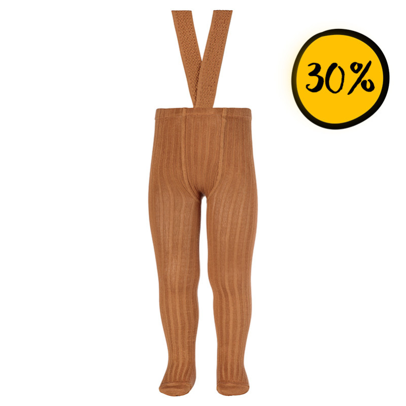 Collants canelados com suspensórios CANELA