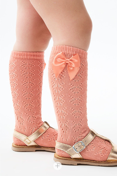 CALZE PERLE TRAFORATE ELASTICO CON FIOCCO
