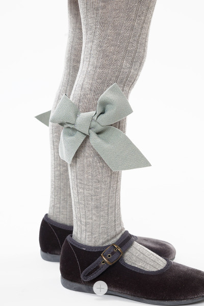 MICRO CORDUROY BOW TIGHTS